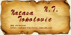 Nataša Topolović vizit kartica
